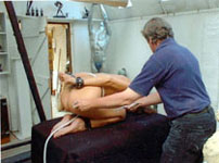As Len takes more measurements he decided the sculpture itself needed to be raised a few inches higher to match Hannah.